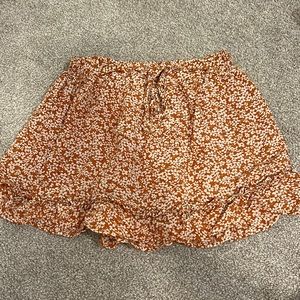 Orange Skirt with Shorts Underneath